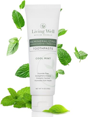 معجون أسنان هيدروكسيباتيت - تركيبة إعادة التمعدن خالية من الفلورايد مع البروتيكتين - يدعم قوة المينا، والميكروبيوم الفموي وصحة اللثة - النعناع - 4 أونصة in Kuwait