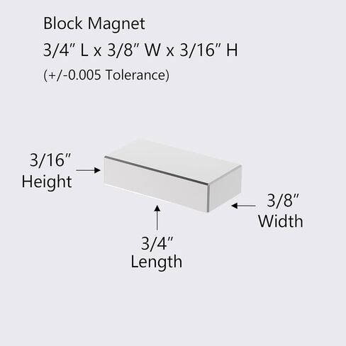 N52-3/4 L x 3/8" W x 3/16" H - 20 Pack, Strong Neodymium Bar Magnets, Powerful Rectangular Rare Earth Magnets, Heavy Duty Industrial Neodymium Block Magnet for Crafts, Hobbies in Saudi Arabia