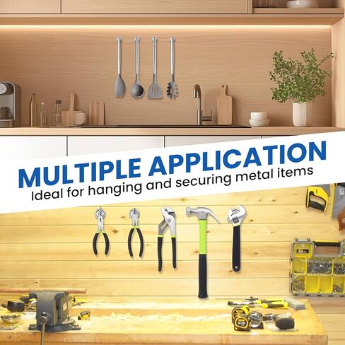 20 قطعة من مغناطيسات أقراص النيوديميوم مع فتحات، مغناطيسات أرضية نادرة قوية بوزن 18 رطلاً مع براغي لتعليق المطبخ، وتخزين الأدوات، والتركيب على الحائط (0.63 × 0.19 بوصة) in Kuwait