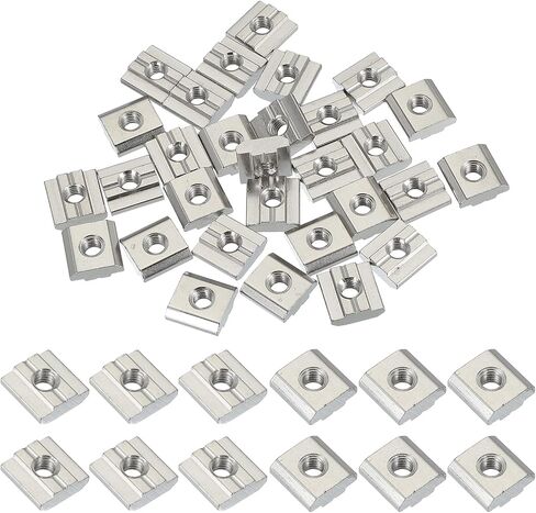 PATIKIL M6 Sliding T Nuts, 30 Pcs Hammer Head Fastener Nut Thread T Slide Drop in Nuts for European Standard 3030 Series 8 mm T-Slot Aluminum Extrusion Profile in Saudi Arabia