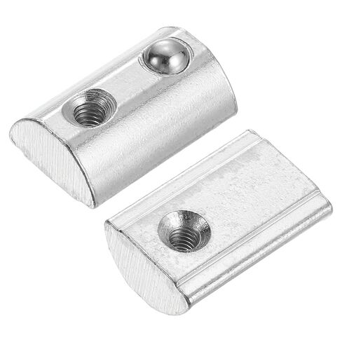 uxcell Roll-in Spring M6 T Nut, Roll Ball Elastic Nuts for 4545 Series Aluminum Extrusion Profile Suitable for Aluminum Profile with 10mm Groove Depth, Pack of 25 in Saudi Arabia