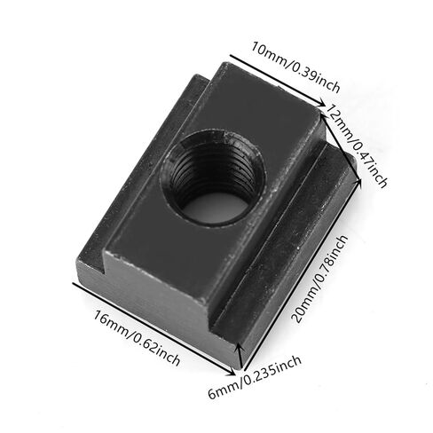 5 pcs Black Oxide Finish T Slot Nuts M8/10 Threads T Sliding Nut Fasteners Fit Into T-slots In Machine Tool Tables(M8) in Saudi Arabia