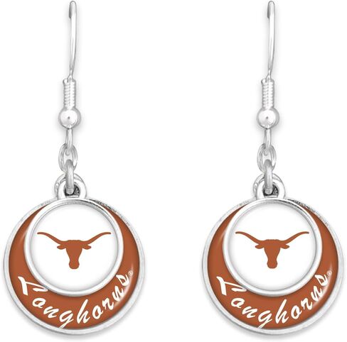Texas Longhorns Stacked Disk Earrings Jewelry Gift Licensed UT in Saudi Arabia