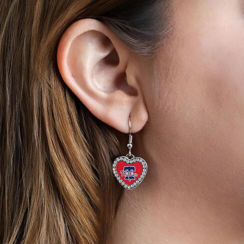 فيلادلفيا أقراط متدلية على شكل قلب مرصعة بالكريستال in Kuwait