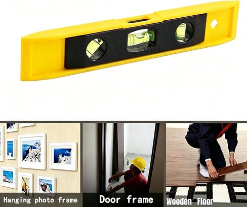 9 Inch Torpedo Level, Lelwoy Magnetic Box Level with 45°/90°/180°Bubbles, Shock Resistant Tool for Measuring-1 Pack (Yellow) in Saudi Arabia