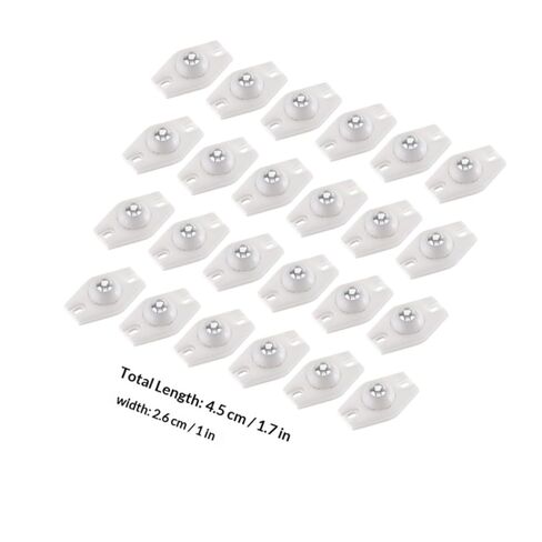 Didiseaon 24pcs White Adhesive Paste Pulley Wheels for Storage Box Furniture Trash Can Mini Swivel Casters Replacement Sliding Caster Rollers for Home Moving Base in Saudi Arabia
