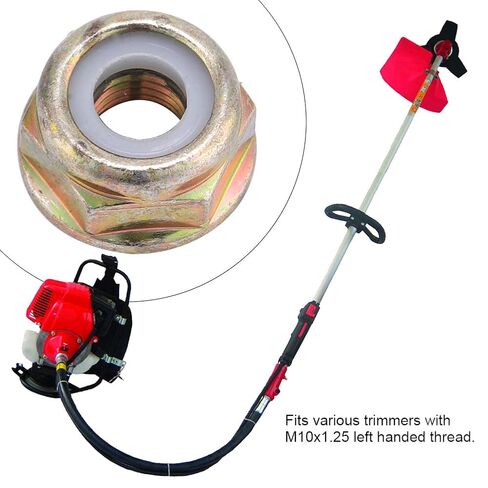 Left Hand Thread Collar Nut, Universal M10x1.25 Left Hand Thread Nut Replacements, Brush Cutter Gear Head Accessories in Kuwait