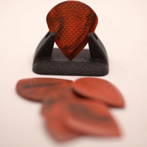 6 Morgan Picks MM1 Plectrums - high precision premium picks - Medium Size Guitar Picks - Guitar Picks with Strong Grip & Clear Response - Guitar Pick for Precise Playing - Red/Black - Made in Denmark in Saudi Arabia