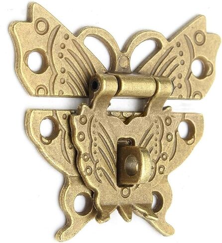 Latch Lock Alloy Butterfly Latch Catch Wooden Jewelry Box Case Hasp Lock Home Decoration in Saudi Arabia