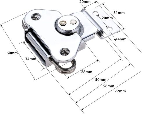 Latch Lock Stainless Steel Butterfly Lock Airbag Toggle Latch Catch Clamp Wooden Box Toolbox Buckle Rotary Lock for Flight in Saudi Arabia