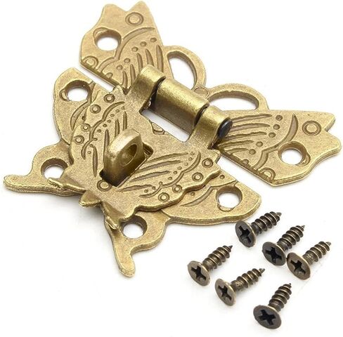 Latch Lock Alloy Butterfly Latch Catch Wooden Jewelry Box Case Hasp Lock Home Decoration in Saudi Arabia