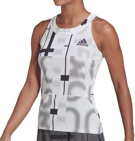 Adidas Club Tennis Graphic Tank - Womens Tennis L White -Black in Saudi Arabia