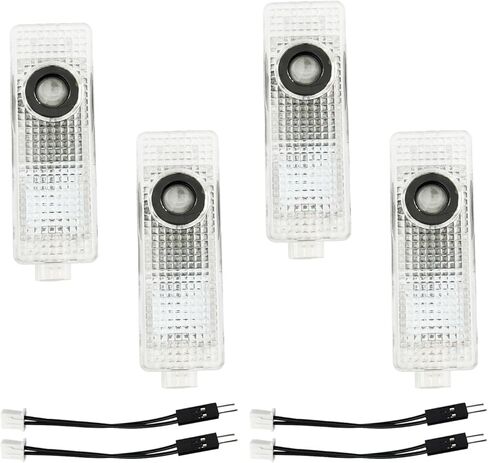 4 PCS CAR LIGHT LIGHT ، LED DOOR LIDESOR LIGHT ، بدائل ضوء باب السيارة ، مصابيح البودل لمدة 1/2/3/4/5/6/7 قابلة للاستبدال مع X1/X2/X3/X4/X5/X6/X7/M/Z/GT in Kuwait