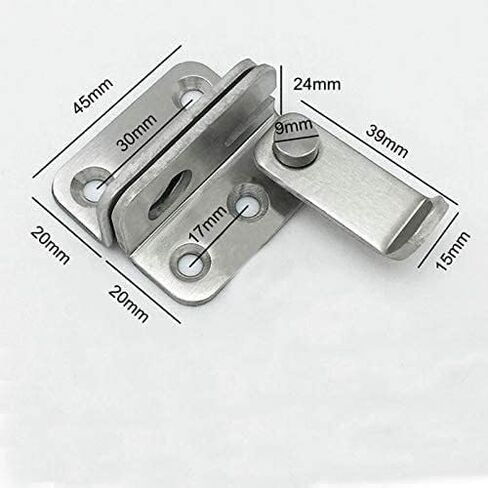 Slide Latch,Gate Bolt Lock,Bolt Sliding Door Lock, 2.8MM Thickening Bolt Lock Hardware Stainless Steel Home Gate Safety Security Anti-Theft Door Guard Home in Saudi Arabia