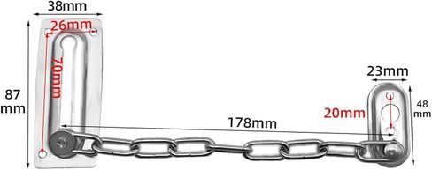 Door Chain Lock,Chain Safe Buckle,Latch Safety Limiter,4 Pieces Metal Anti-Theft Chain Door Chain Hasp Security Lock Chain Room Door Bolt Door Lock Buckle Anti-Theft Lock Chain in Saudi Arabia