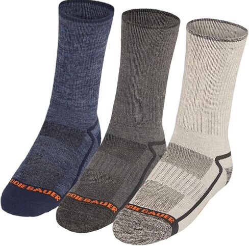 Eddie Bauer Men's Trail Socks - 6-Pack Sizes 6-12 in Kuwait