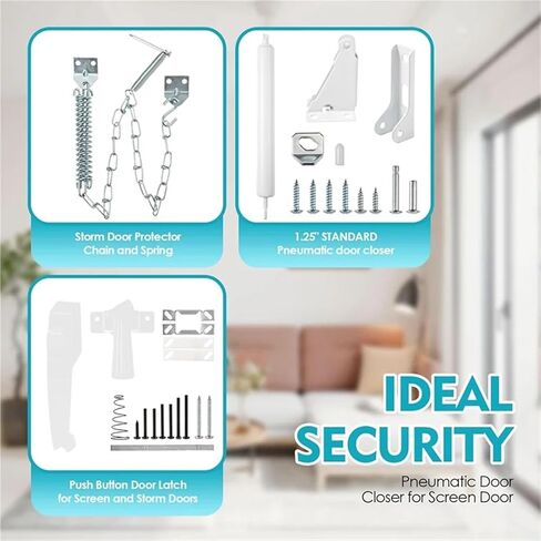 A25F-Screen and Door Closer Kit, for Heavy Doors Screen and Push Button Latch Set in Saudi Arabia