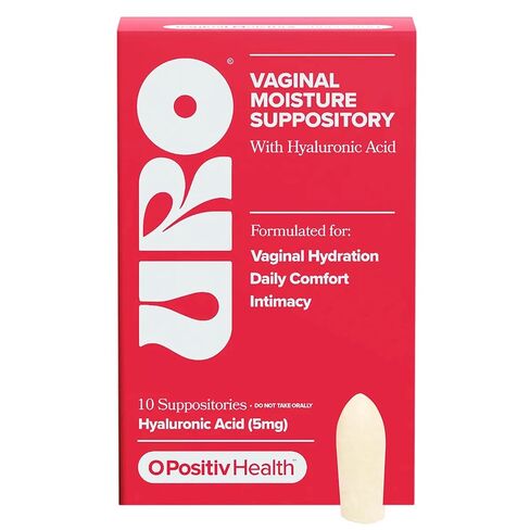 تحميلة O Positiv URO المهبلية المرطبة بحمض الهيالورونيك تدعم الترطيب المهبلي والراحة اليومية والعلاقة الحميمة الأسهل - 10 تحاميل in Kuwait
