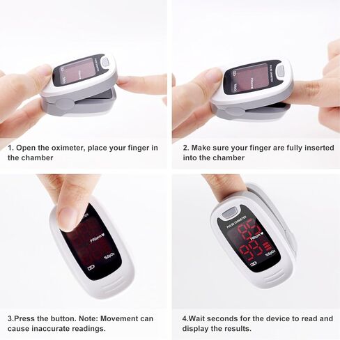 CONTEC CMS50M Fingertip Pulse Oximeter SpO2 and PR Value Blood Oxygen Monitor Neck/Wrist Cord LED Display Gray White color (Gray) in Kuwait