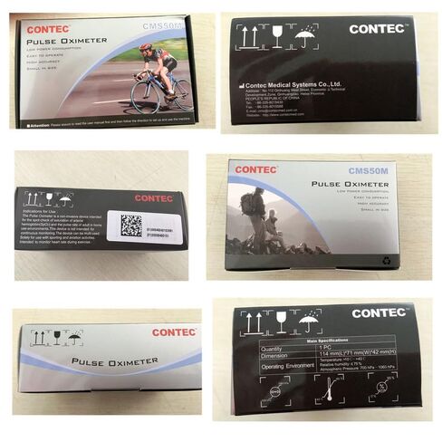 CONTEC CMS50M Fingertip Pulse Oximeter SpO2 and PR Value Blood Oxygen Monitor Neck/Wrist Cord LED Display Gray White color (Gray) in Kuwait