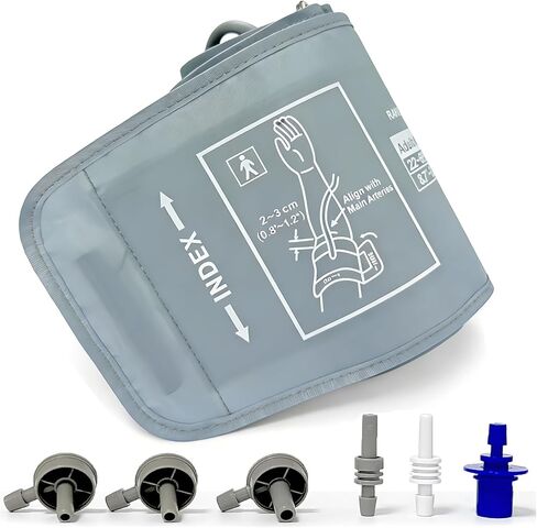 Blood Pressure Cuff Compatible with Omron (22-66CM), Extra Large BP Replacement Cuff for Big Arms, Compatible with Most Blood Pressure Monitors – Includes 6 Adapters in Saudi Arabia