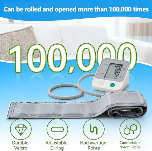 Blood Pressure Cuff Compatible with Omron (22-66CM), Extra Large BP Replacement Cuff for Big Arms, Compatible with Most Blood Pressure Monitors – Includes 6 Adapters in Saudi Arabia