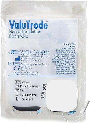 Axelgaard Valuetrode X 2 بوصة مربعة بيضاء مدعومة بالرغوة - 4 قطع. in Saudi Arabia