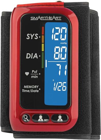 Smartheart Adult Cuff Arm Home Automatic Digital Blood Pressure Monitor 1-Tube Black 1 Each in Saudi Arabia