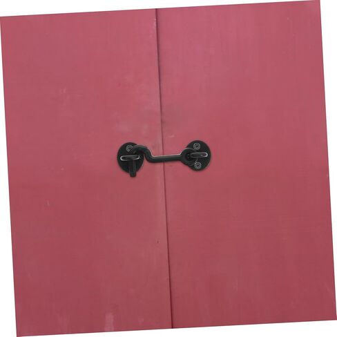 Holibanna European Style Cast Iron Hook and Eye Latch Heavy Duty Window Hook for Doors and Gates Vintage Design for Home Use 1 Set in Kuwait