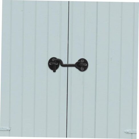 Holibanna European Style Cast Iron Hook and Eye Latch Heavy Duty Window Hook for Doors and Gates Vintage Design for Home Use 1 Set in Kuwait
