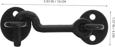 Holibanna European Style Cast Iron Hook and Eye Latch Heavy Duty Window Hook for Doors and Gates Vintage Design for Home Use 1 Set in Kuwait