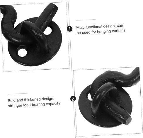 Holibanna European Style Cast Iron Hook and Eye Latch Heavy Duty Window Hook for Doors and Gates Vintage Design for Home Use 1 Set in Kuwait