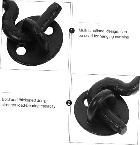TEHAUX Vintage Cast Iron Hook Latch Heavy Duty Eye Door Lock with Screws for Gates Cabinets and Windows Rustic Style 1 Set in Saudi Arabia