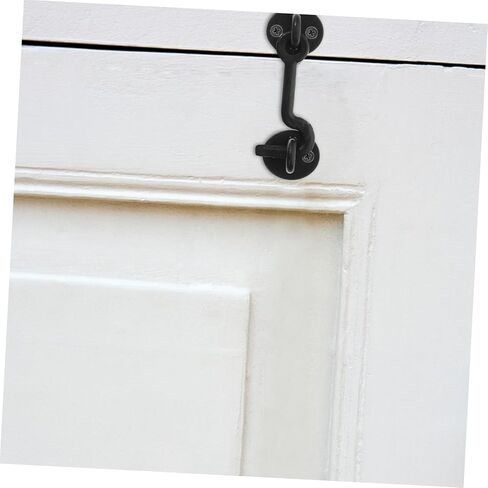 TEHAUX Vintage Cast Iron Hook Latch Heavy Duty Eye Door Lock with Screws for Gates Cabinets and Windows Rustic Style 1 Set in Saudi Arabia