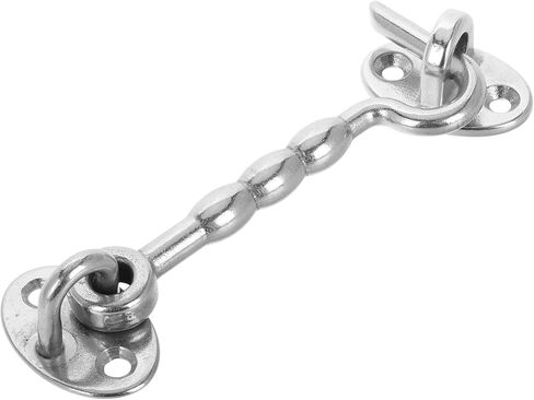 ibasenice Stainless Steel Windproof Door Hook Latch for Barn Doors and Windows Heavy Duty Hook and Eye Latch with Mounting Screws Durable Design for Secure Locking in Saudi Arabia