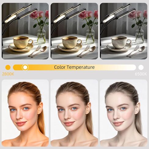 Four-arm LED Photography Light,with Tripod Light Stand and 2.4G Remote,2800k-6500k Fill Light for Live Stream Video Recording Eyebrow Tattoo Makeup YouTube Videos in Kuwait