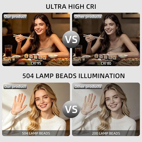 Four-arm LED Photography Light,with Tripod Light Stand and 2.4G Remote,2800k-6500k Fill Light for Live Stream Video Recording Eyebrow Tattoo Makeup YouTube Videos in Kuwait