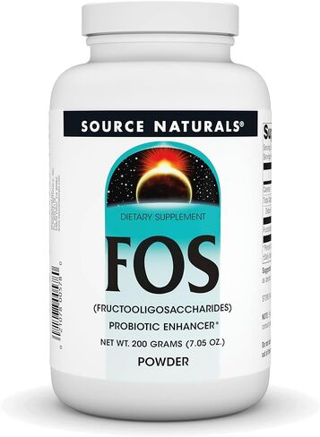 Source Naturals FOS Powder Dietary Supplement, Fructooligosaccharides Probiotic Enhancer - 200 Grams Powder in Saudi Arabia