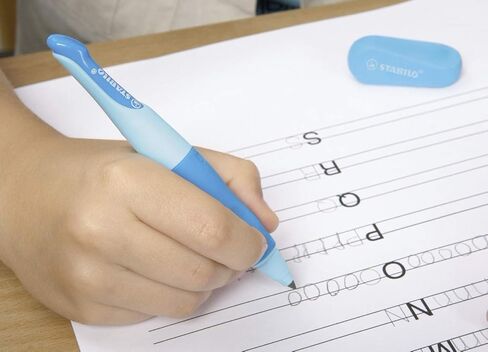 Handwriting Pencil - STABILO EASYergo 3.15 - Right Handed - Light Blue/Dark Blue + Sharpener in Saudi Arabia