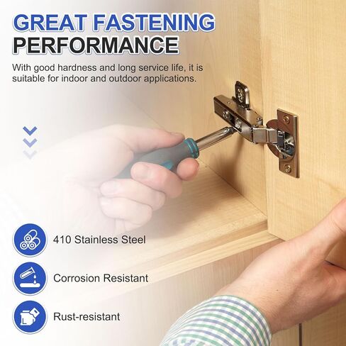 M METERXITY 100 Pack Hex Socket Self Tapping Screws, #10 x 3/4 Inch Flat Head Socket Cap Bolts 410 Stainless Steel Metal Sheet Drilling Screw for Home Repair Wood [Silver Tone] in Saudi Arabia