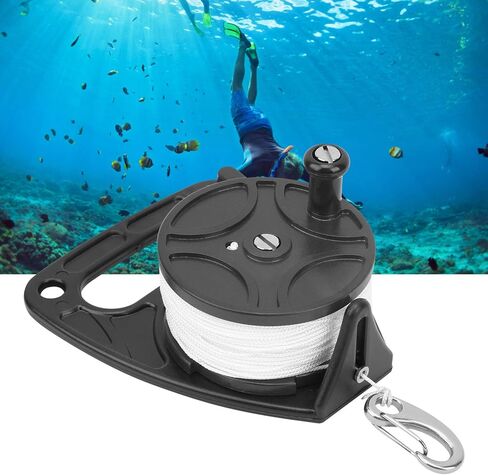Diving Reel MultiPurpose with 289FT Line, Portable Kayak Anchor System, Blue - Durable ABS Construction, Easy Handle Buckle, Ideal for Scuba Diving Accessories (Black) in Saudi Arabia