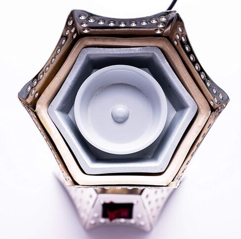 Am Bakhoor Electric Beagens Burner - Oud Florkense Resin Burner 6.5 بوصة (Hexagon) (النحاس) in Kuwait
