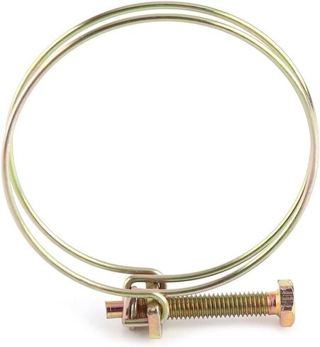 10pcs Double Wire Hose Clips Adjustable Double Wire Water Hose Barb Clamp Pipe Clip Hoop Plumbing Fastener (57mm（52-57)) in Saudi Arabia