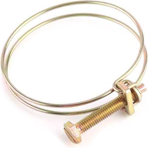 10pcs Double Wire Hose Clips Adjustable Double Wire Water Hose Barb Clamp Pipe Clip Hoop Plumbing Fastener (57mm（52-57)) in Saudi Arabia