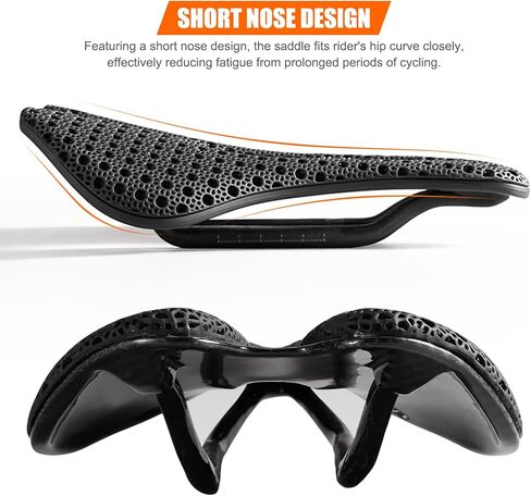 EVTSCAN 3D Printed Bike Saddle, Carbon Fiber Shock Absorption Comfortable Lightweight Cycling Saddle for Road Bikes in Saudi Arabia