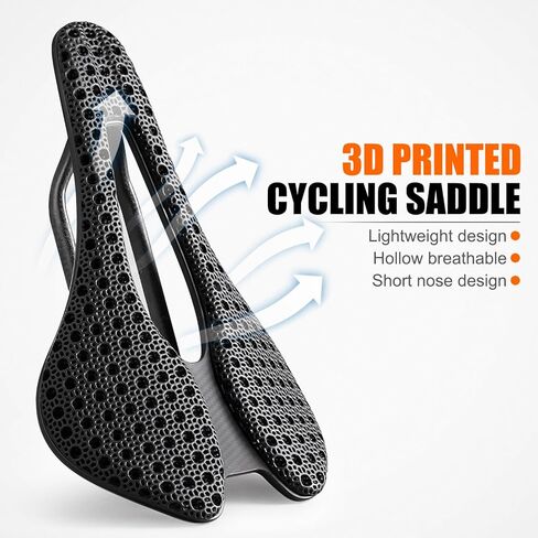 EVTSCAN 3D Printed Bike Saddle, Carbon Fiber Shock Absorption Comfortable Lightweight Cycling Saddle for Road Bikes in Saudi Arabia