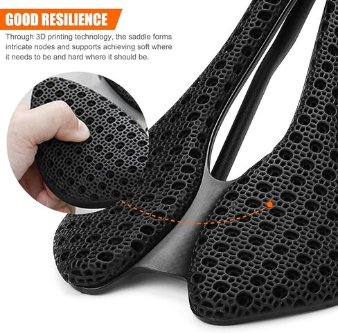 EVTSCAN 3D Printed Bike Saddle, Carbon Fiber Shock Absorption Comfortable Lightweight Cycling Saddle for Road Bikes in Saudi Arabia