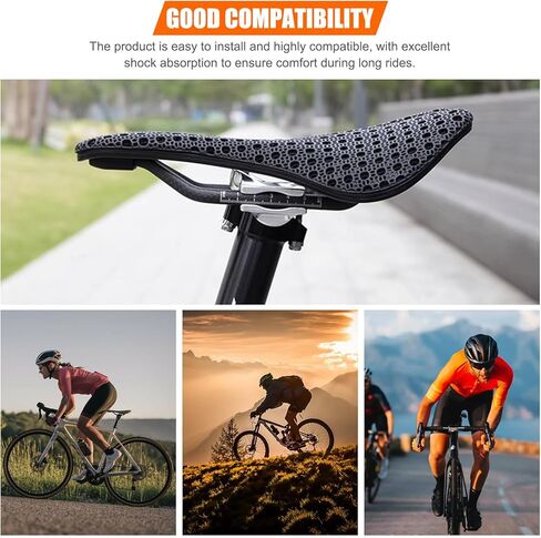 EVTSCAN 3D Printed Bike Saddle, Carbon Fiber Shock Absorption Comfortable Lightweight Cycling Saddle for Road Bikes in Saudi Arabia