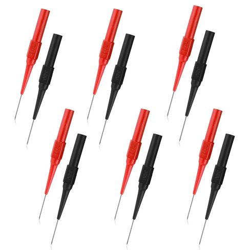 12 PCS Stainless Steel Back Probe Pins Kit, 0.7mm Electrical Needle Probes for 4mm Banana Socket Plug, Insulation Piercing Pin Test Probes in Kuwait