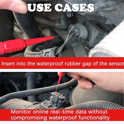 12 PCS Stainless Steel Back Probe Pins Kit, 0.7mm Electrical Needle Probes for 4mm Banana Socket Plug, Insulation Piercing Pin Test Probes in Kuwait